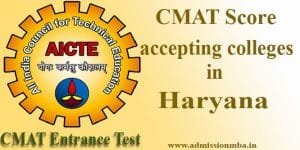CMAT Score accepting colleges in Haryana