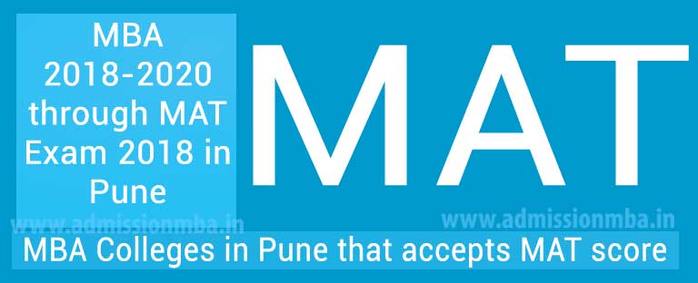 MBA Colleges pune accepts MAT score
