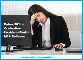 Direct Admission in MBA below 50% in Graduation