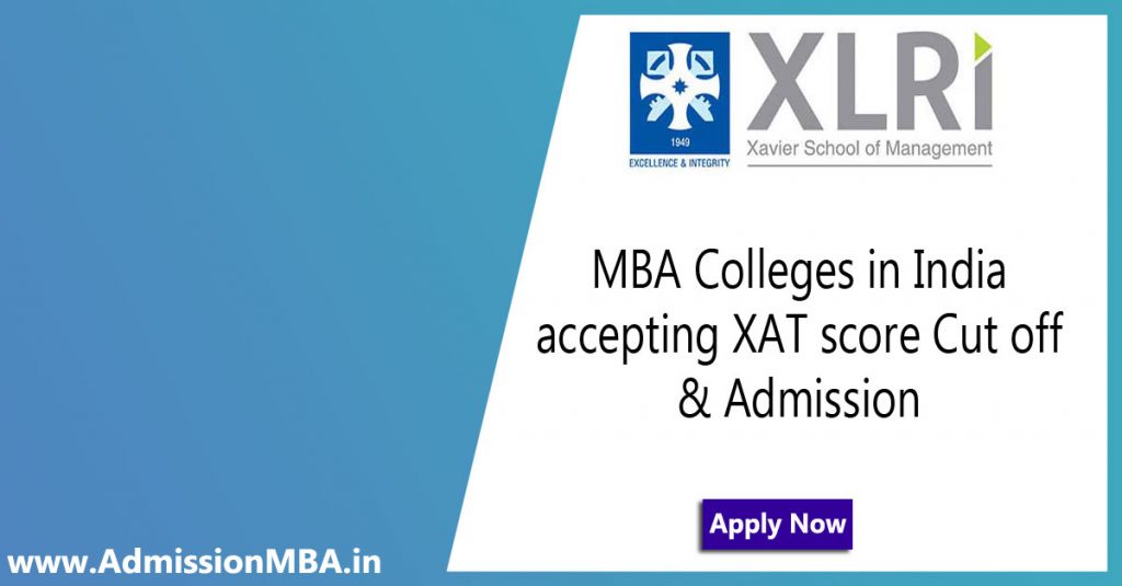 MBA Colleges in India accepting XAT score