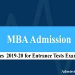 MBA Entrance Exams dates 2019-20