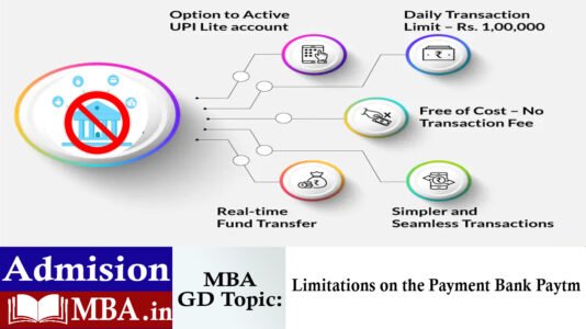 Limitations on the Payment Bank Paytm