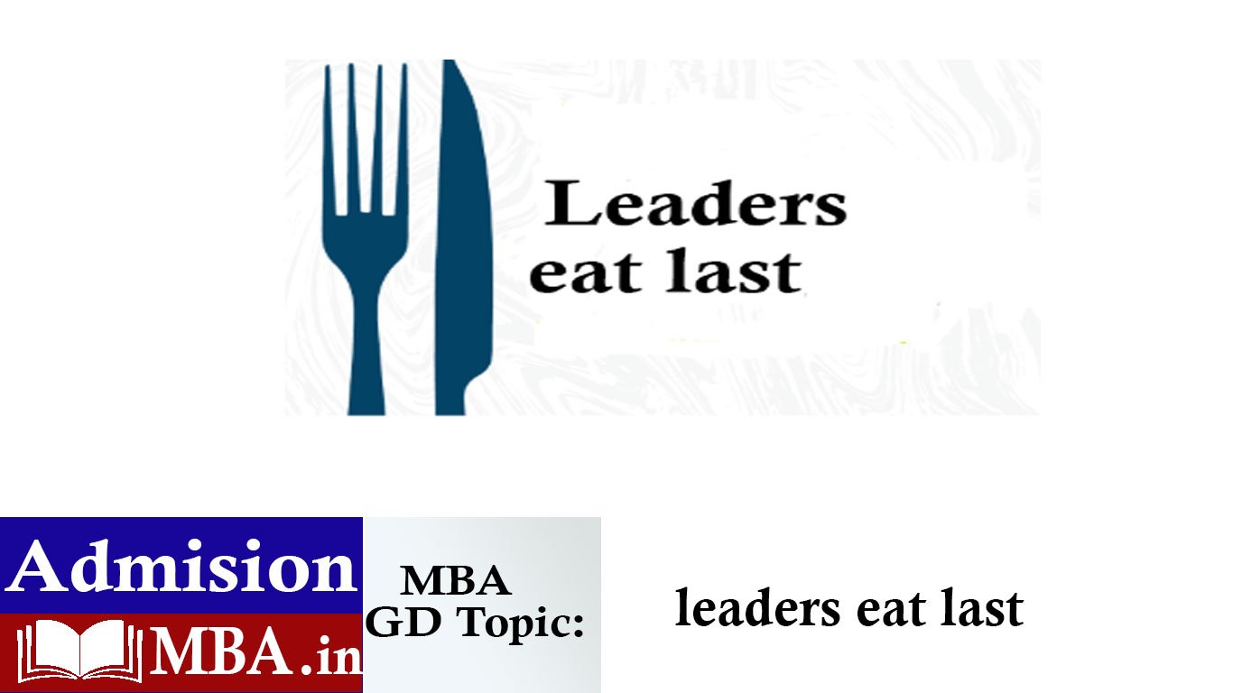 Leaders Eat Last