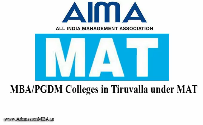 MBA/PGDM Colleges in Tiruvalla under MAT