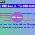 What is the MBA Specialization Types in India Top Colleges ?
